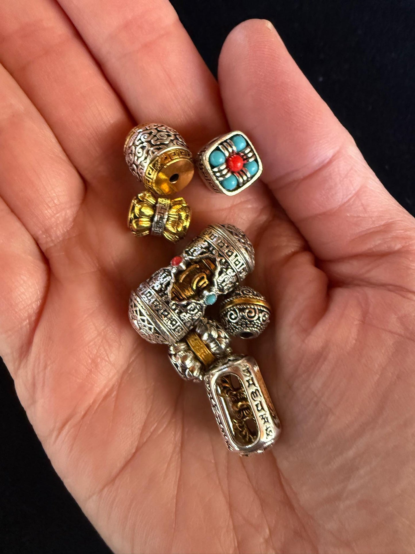 Tibetan Spacer Bead | Metal | Assorted Designs