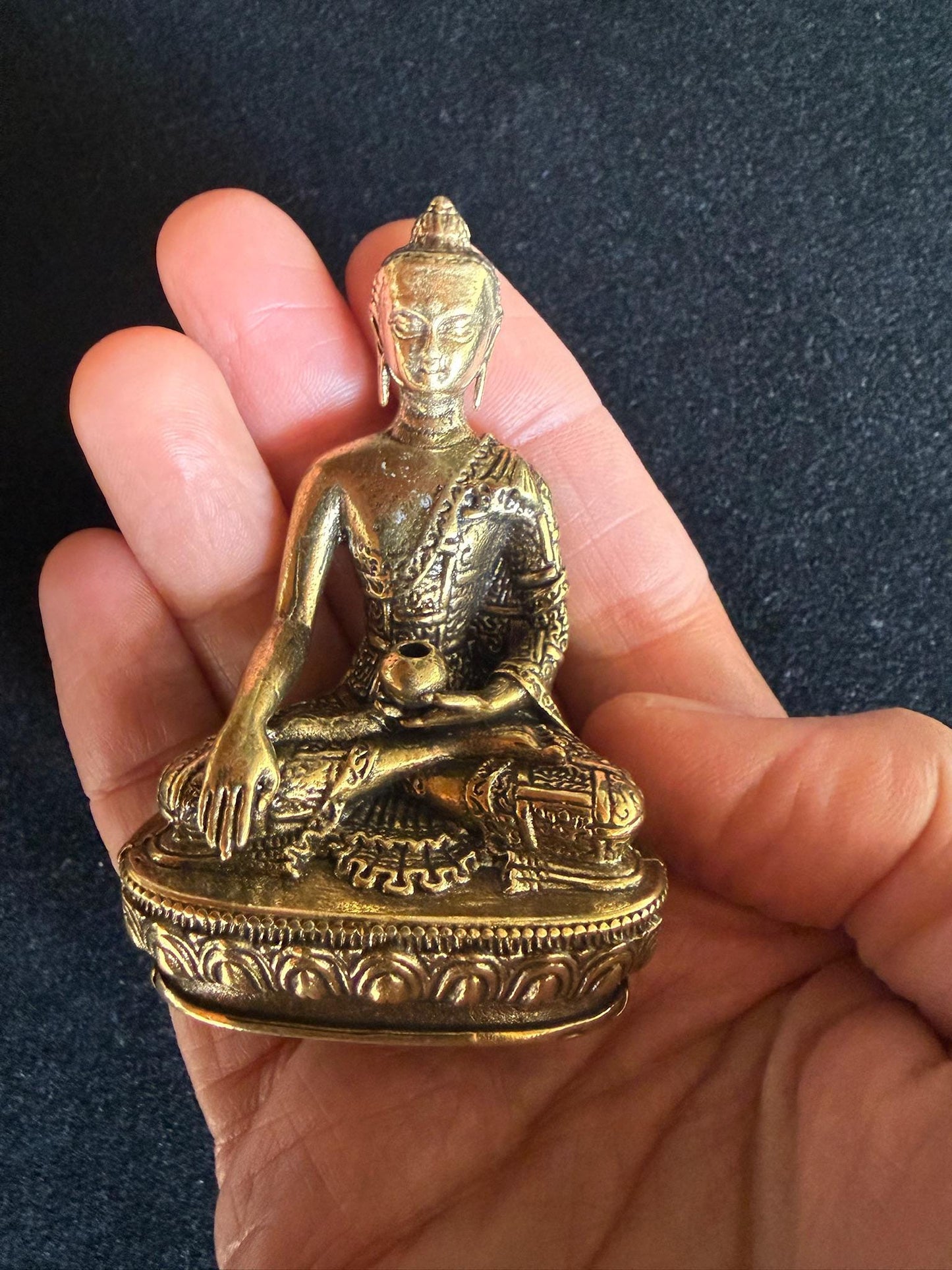 Deluxe Small Buddha Shakyamuni Statue Style 2 | Brass | Approx 2.5 inches