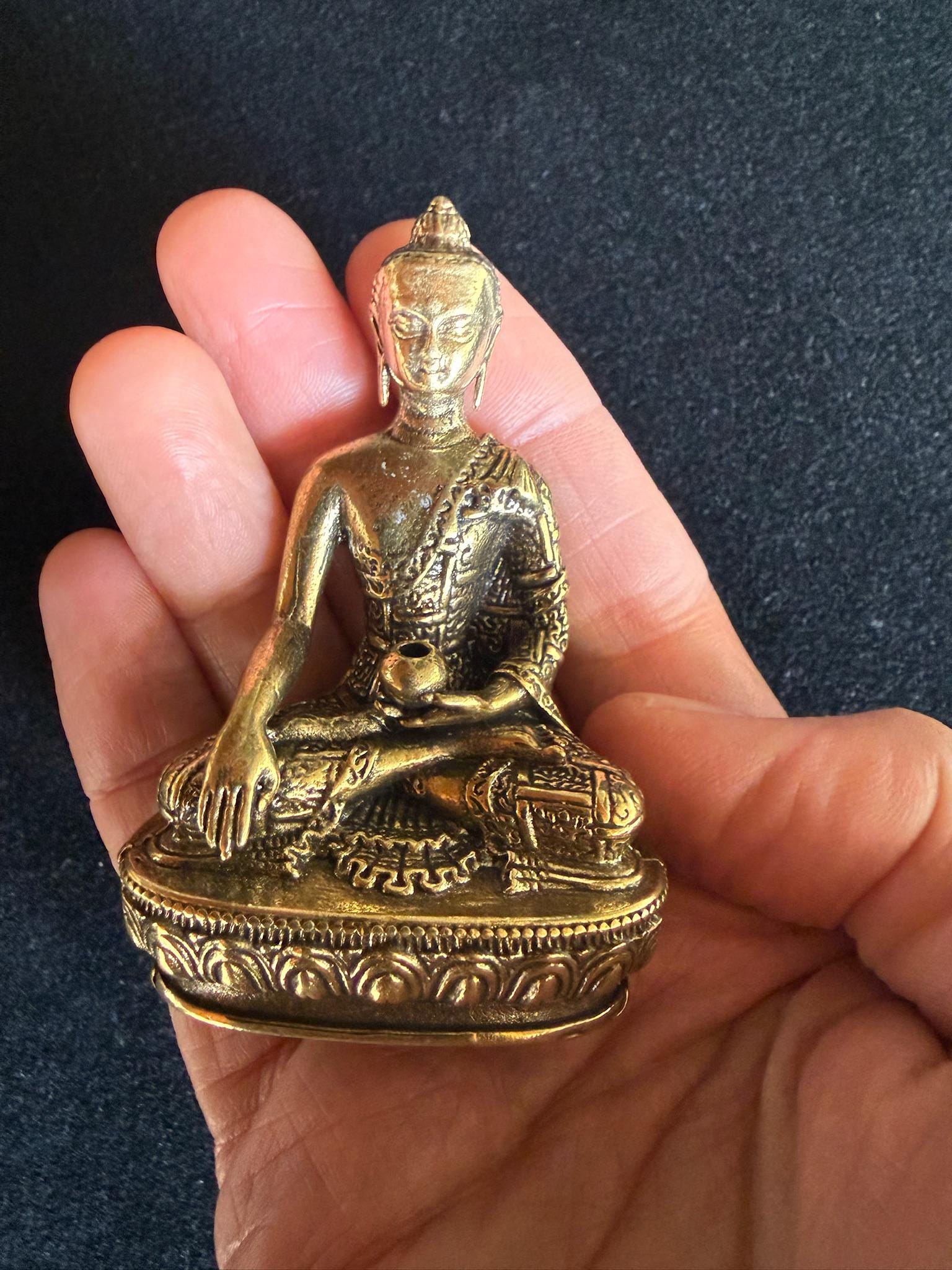 Deluxe Small Buddha Shakyamuni Statue Style 2 | Brass | Approx 2.5 inches