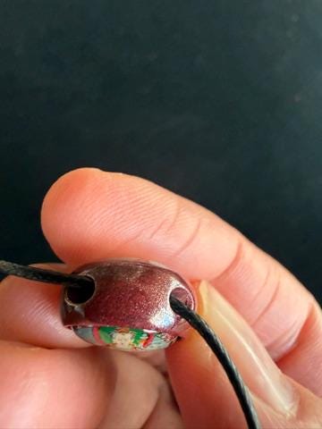 Guru Rinpoche Glass Bead Pendant | 1 bead with cord | Glass | 15mm diameter | Padmasambhava