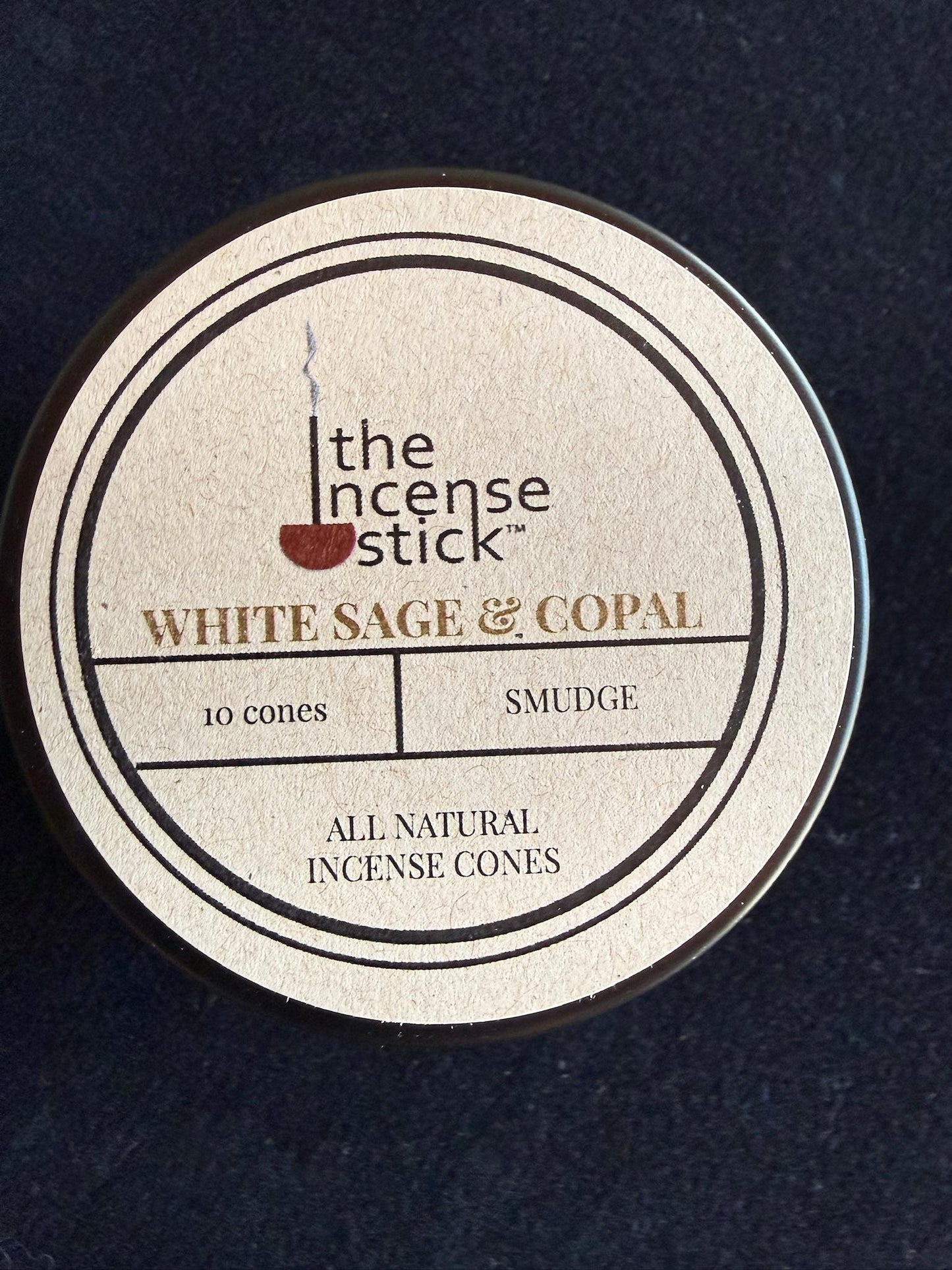 White Sage and Copal Cone Incense| 10 cones | 1 tin