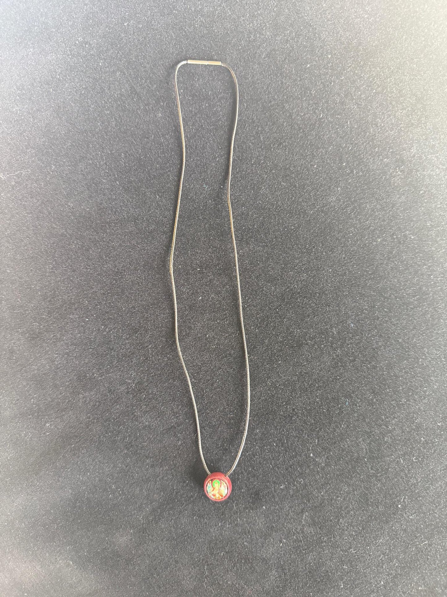 Guru Rinpoche Glass Bead Pendant | 1 bead with cord | Glass | 15mm diameter | Padmasambhava