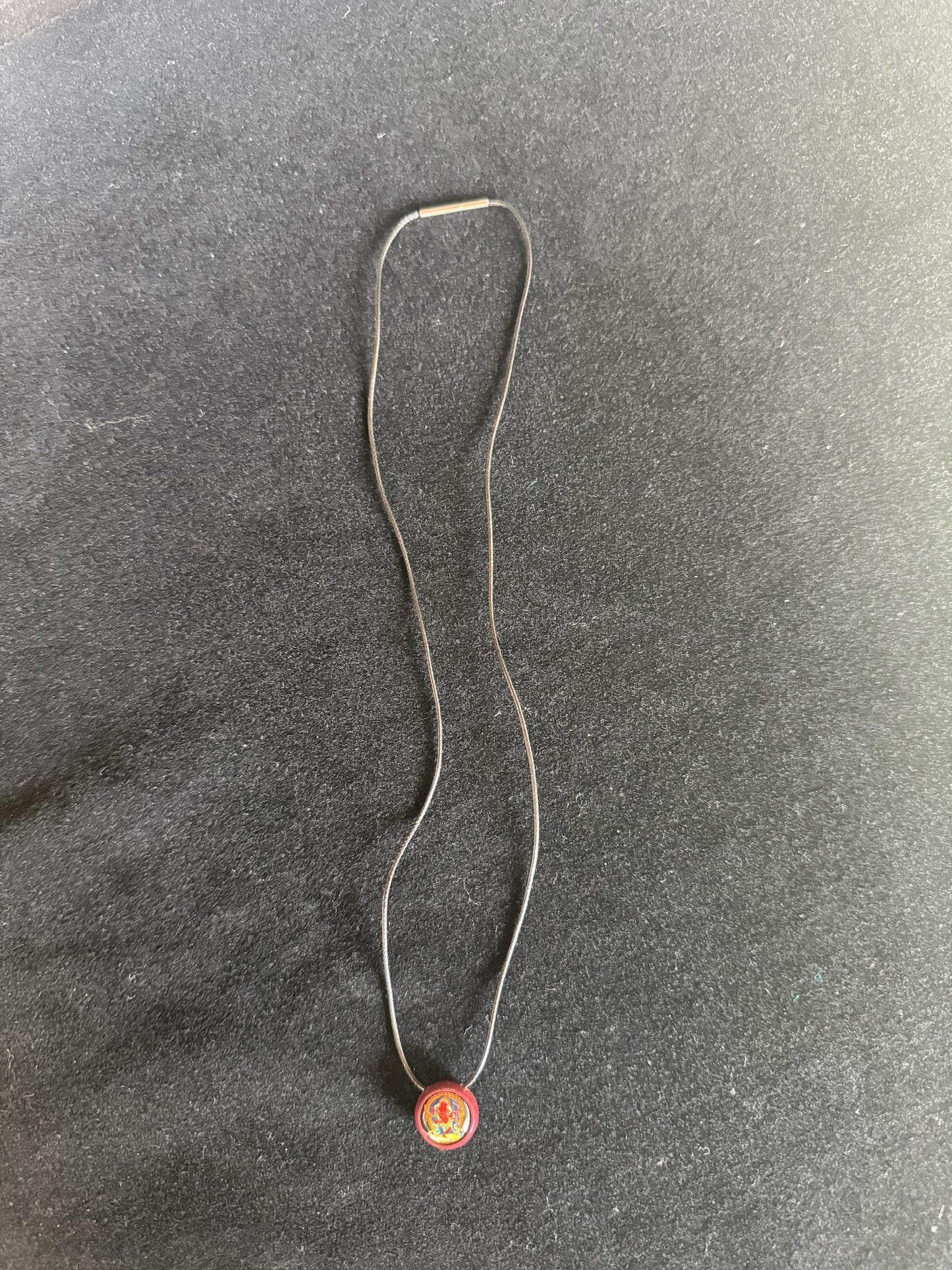 Kurukulle Glass Bead Pendant | 1 bead with cord | Glass | 15mm diameter | Dakini