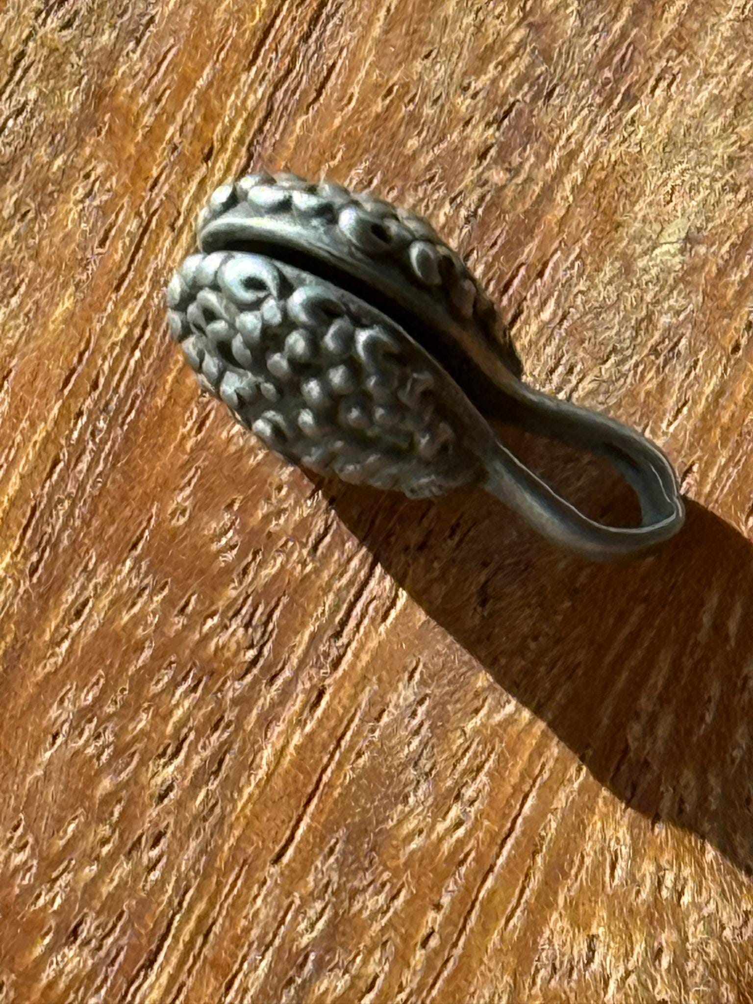 Nine-Headed Scorpion Mala Counter | Metal | Approx 3/8in x 3/4in | Tibet | Mala Bum Counter | Guru Padmasambhava