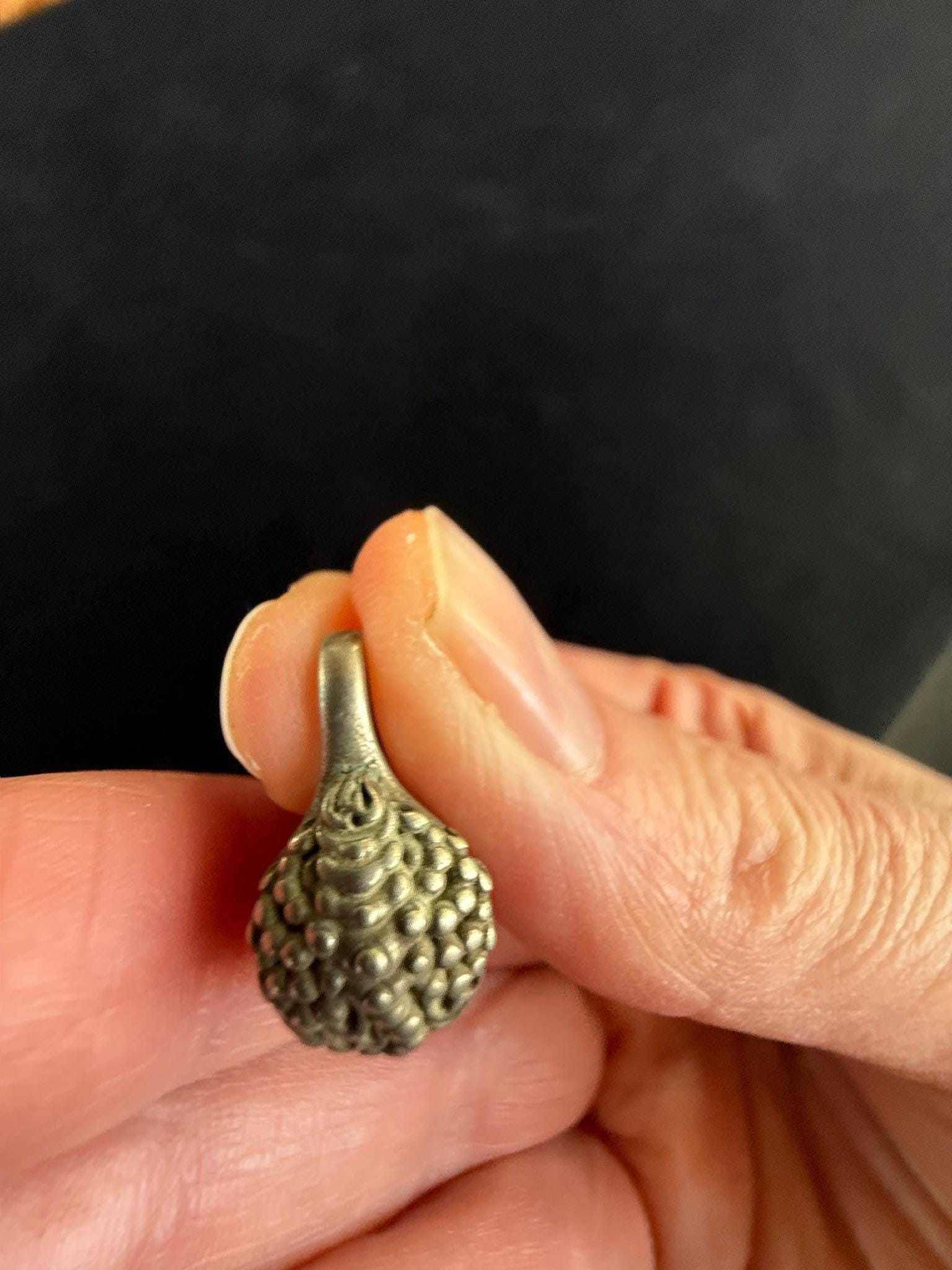 Nine-Headed Scorpion Mala Counter | Metal | Approx 3/8in x 3/4in | Tibet | Mala Bum Counter | Guru Padmasambhava