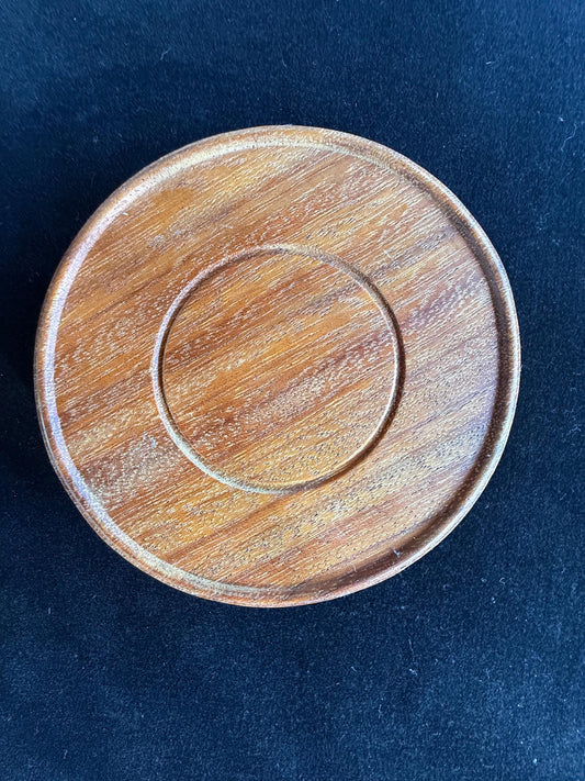 Round Wooden Platform | Approx 4 in Diameter | For Incense Burners or Statues