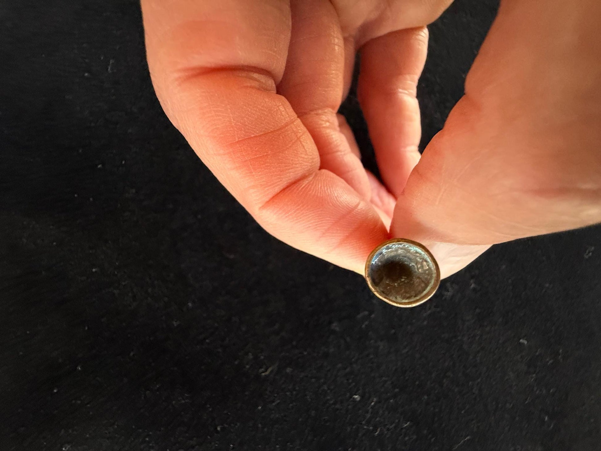 Tiny Long Stupa Tsa Tsa Charm | Metal | Approx 7/8in high
