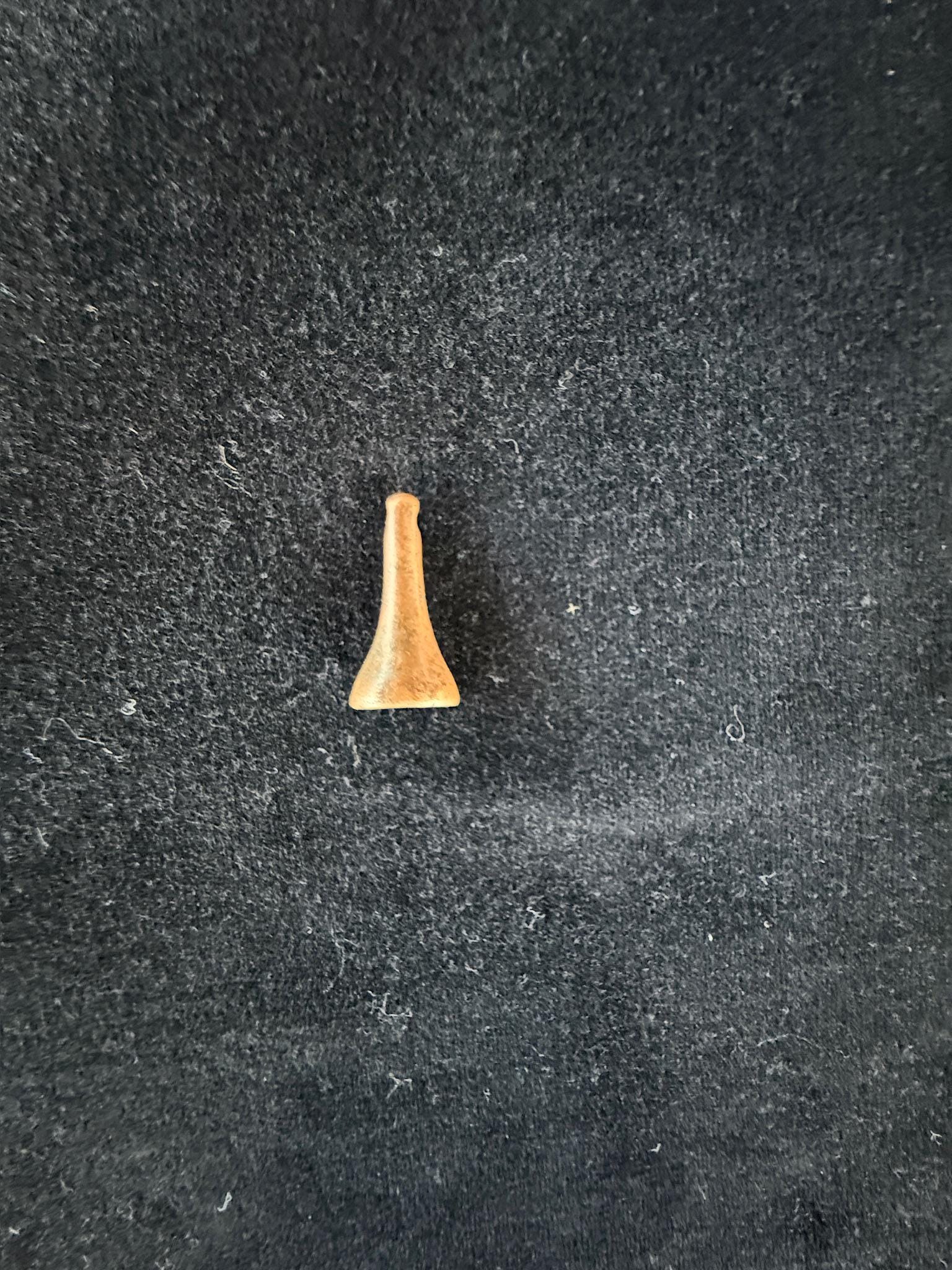 Tiny Long Stupa Tsa Tsa Charm | Metal | Approx 7/8in high