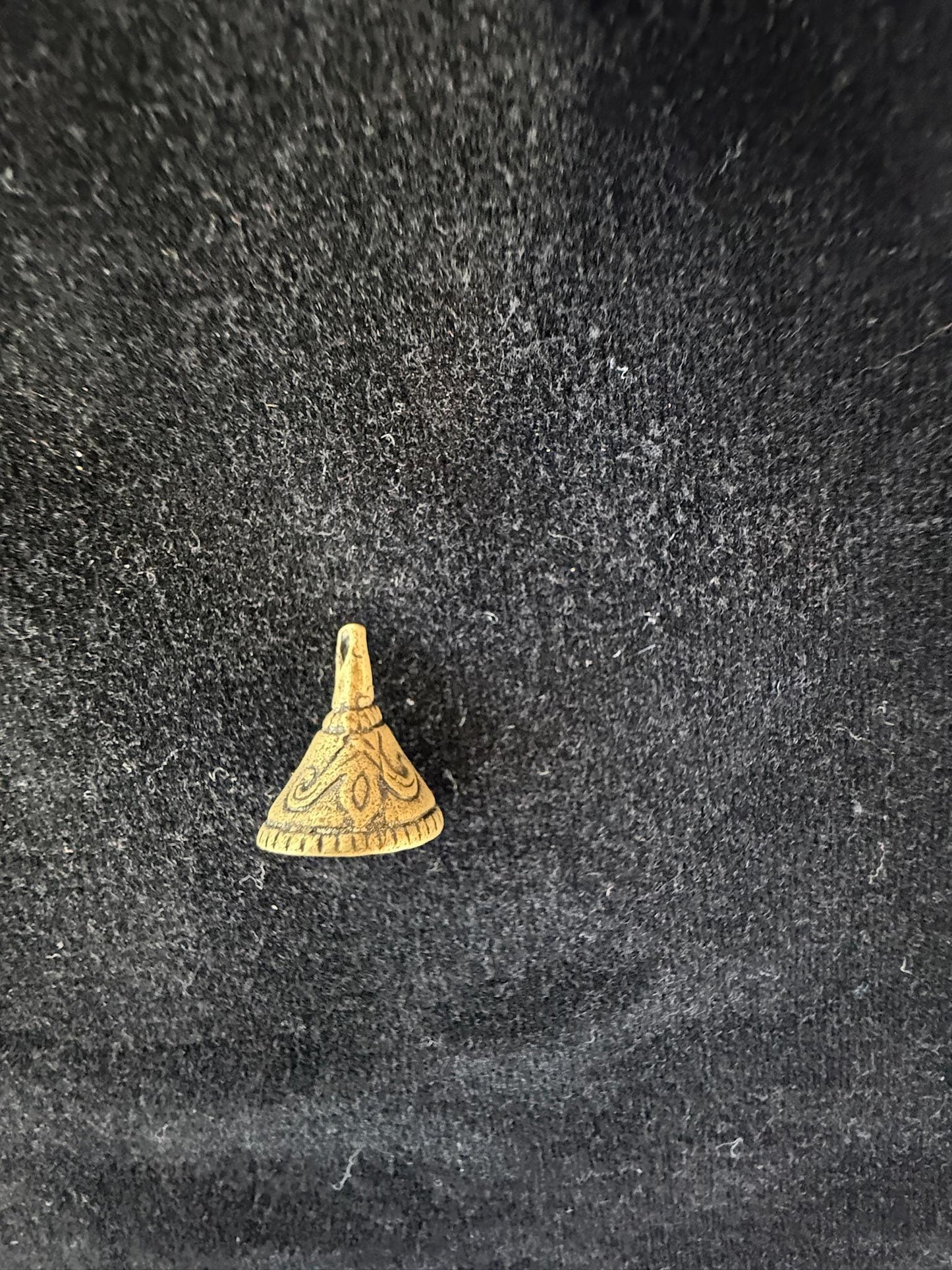 Tiny Short Stupa Tsa Tsa Charm | Metal | Approx 5/8in high