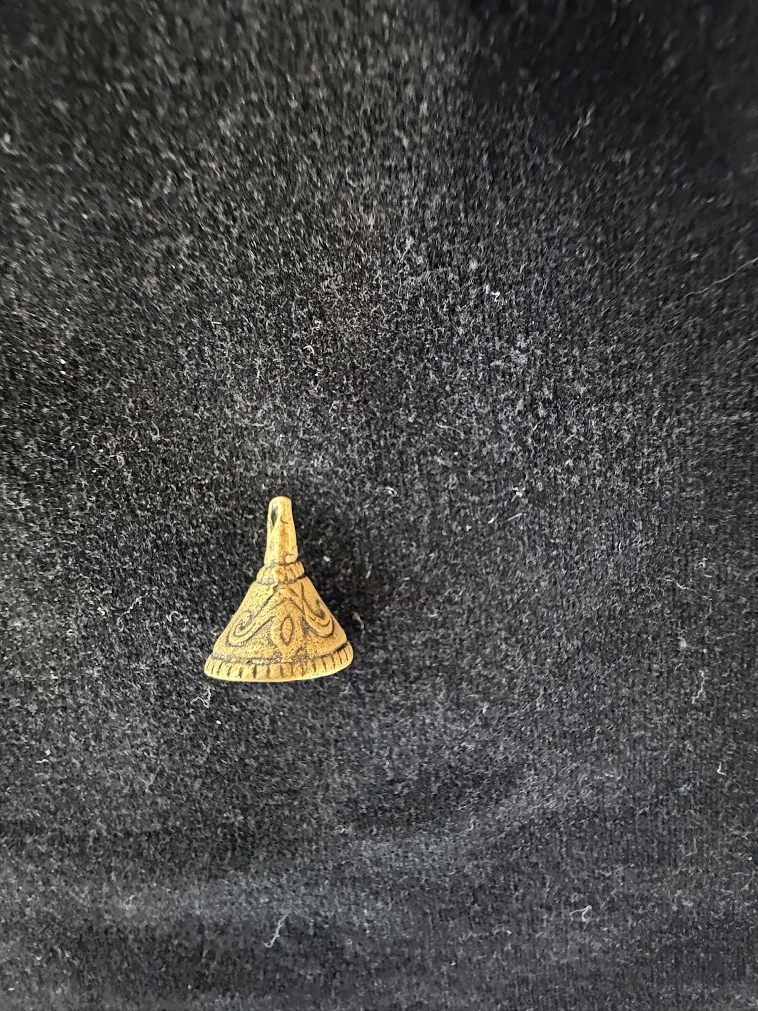 Tiny Short Stupa Tsa Tsa Charm | Metal | Approx 5/8in high