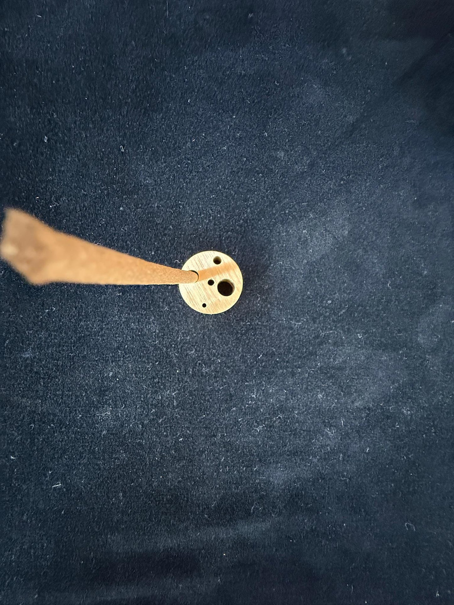 Small Round Brass Incense Holder | Brass | 5 Holes | Approx 3/4 inch diameter