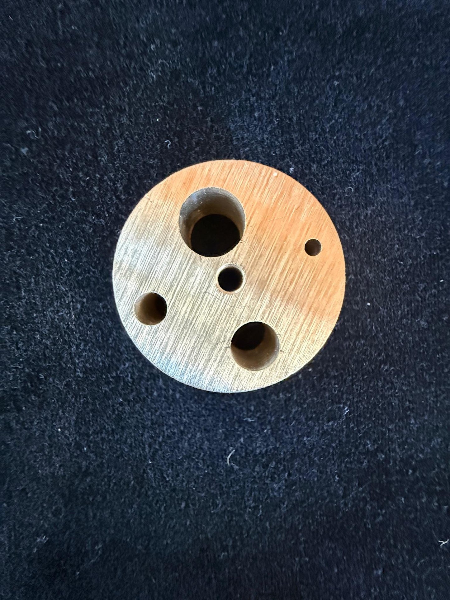 Small Round Brass Incense Holder | Brass | 5 Holes | Approx 3/4 inch diameter
