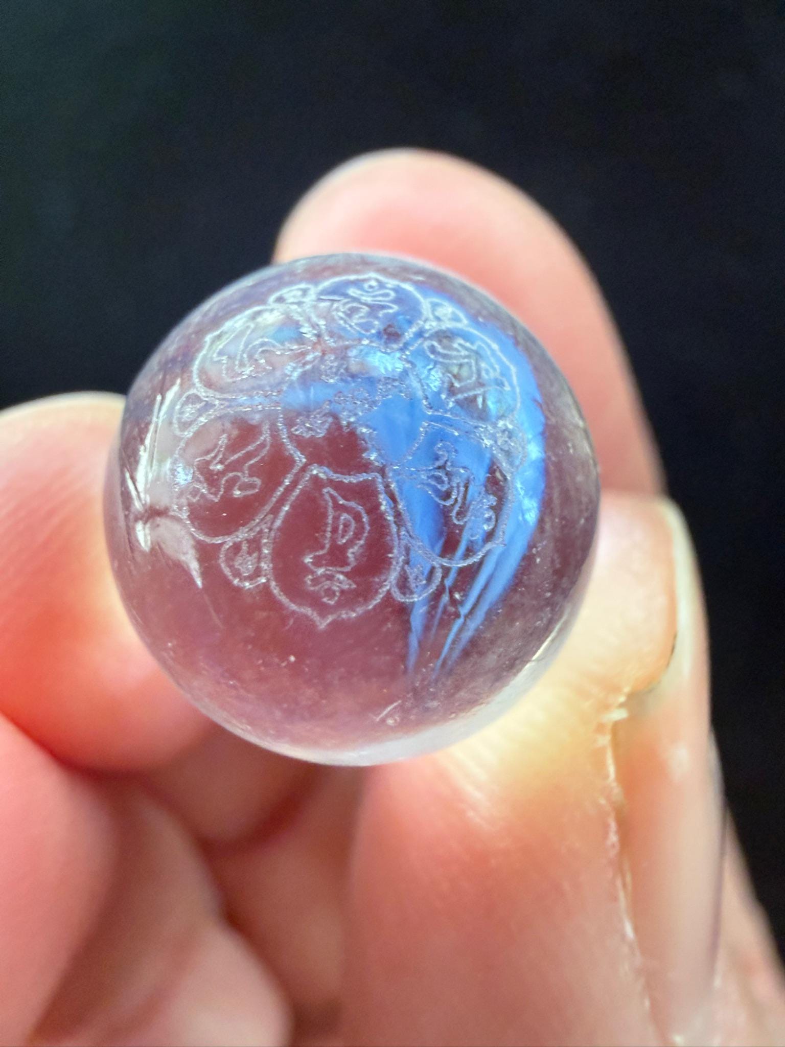 Tiny Naga Blessing Spheres | 5 spheres | Glass | Approx 1/2 inches | Tibet