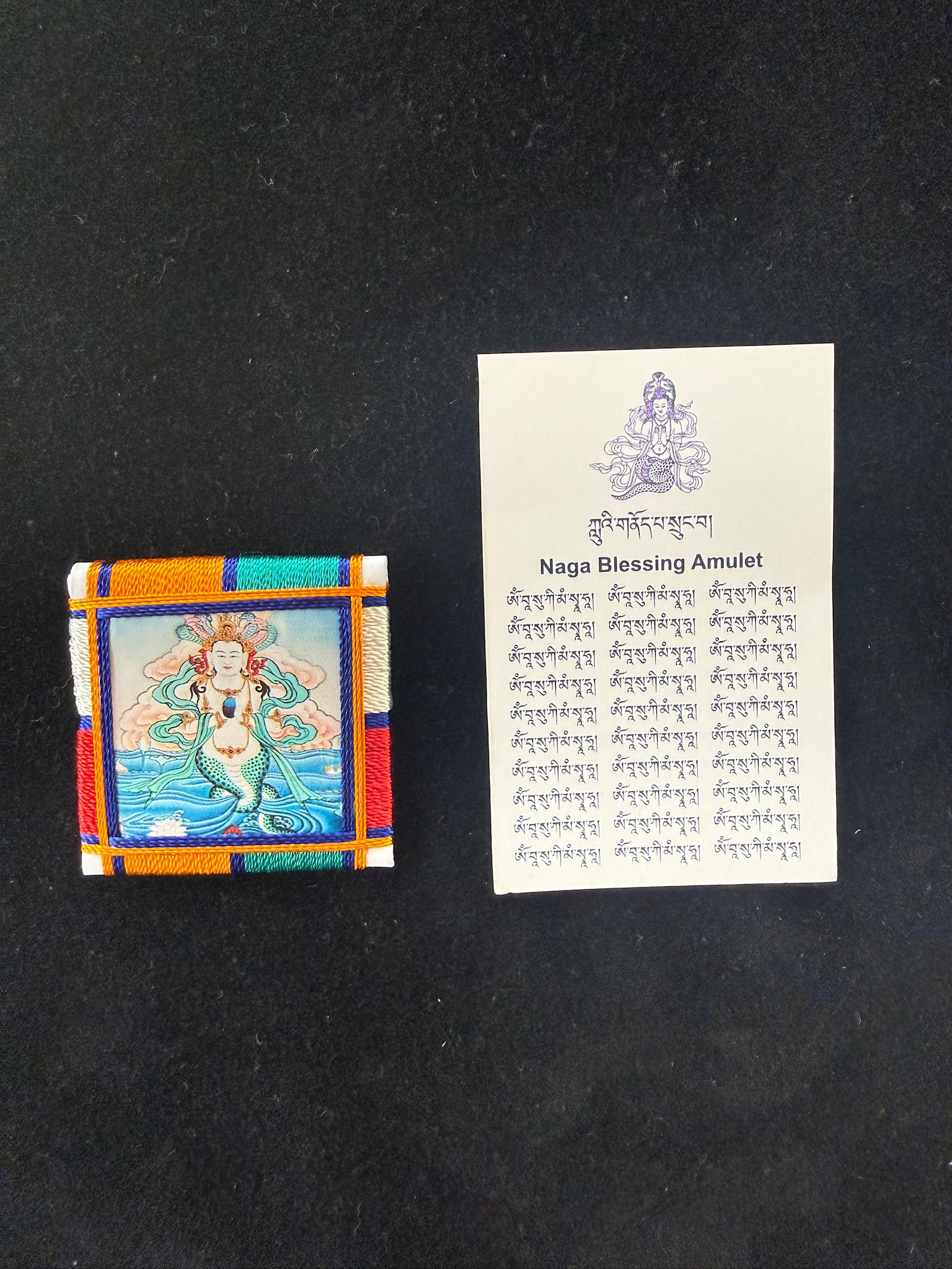 Naga Blessing Amulet | | 2 in by 2 in | Protection Blessing | Naga King Migon Kharpo