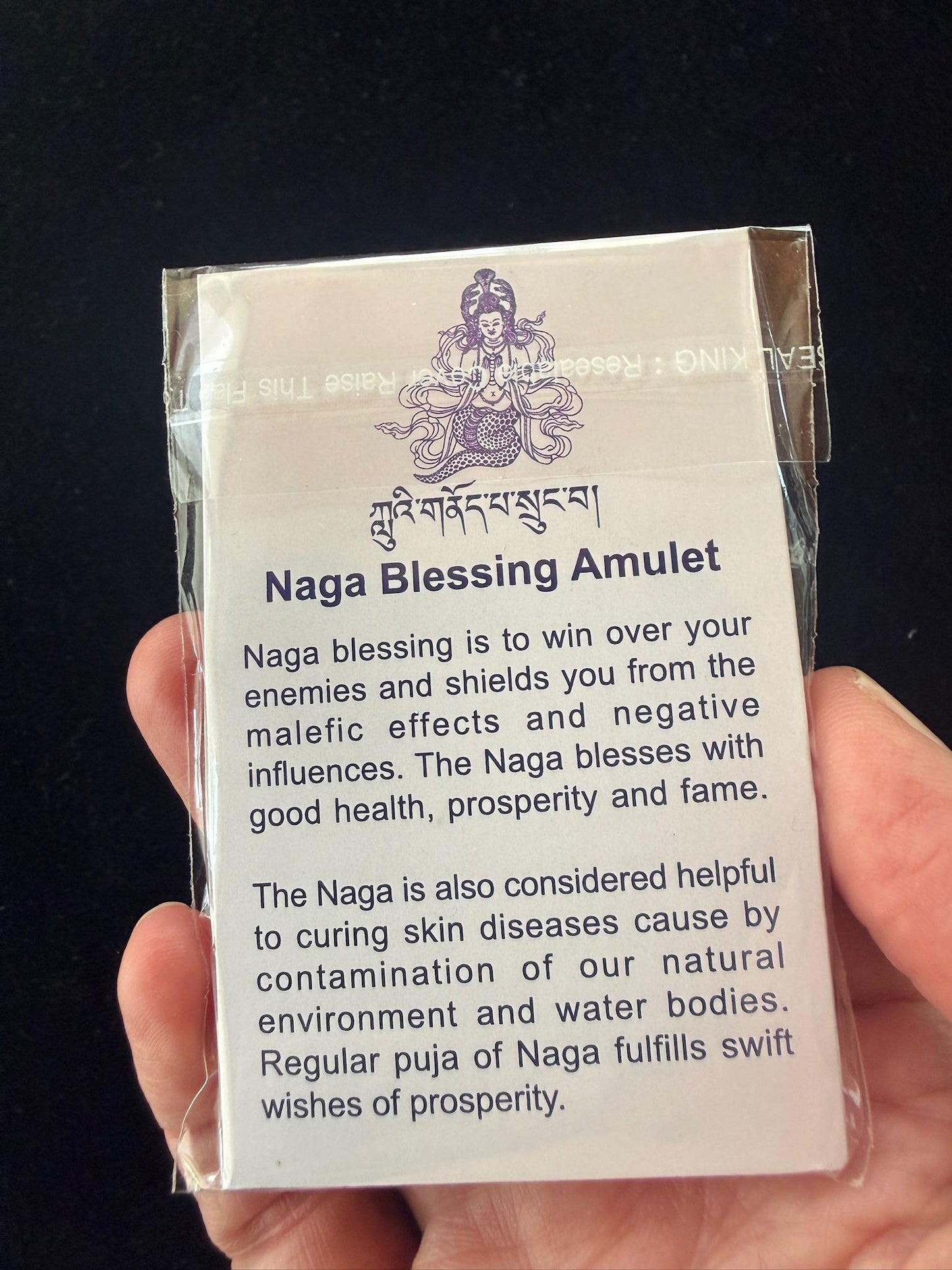 Naga Blessing Amulet | | 2 in by 2 in | Protection Blessing | Naga King Migon Kharpo