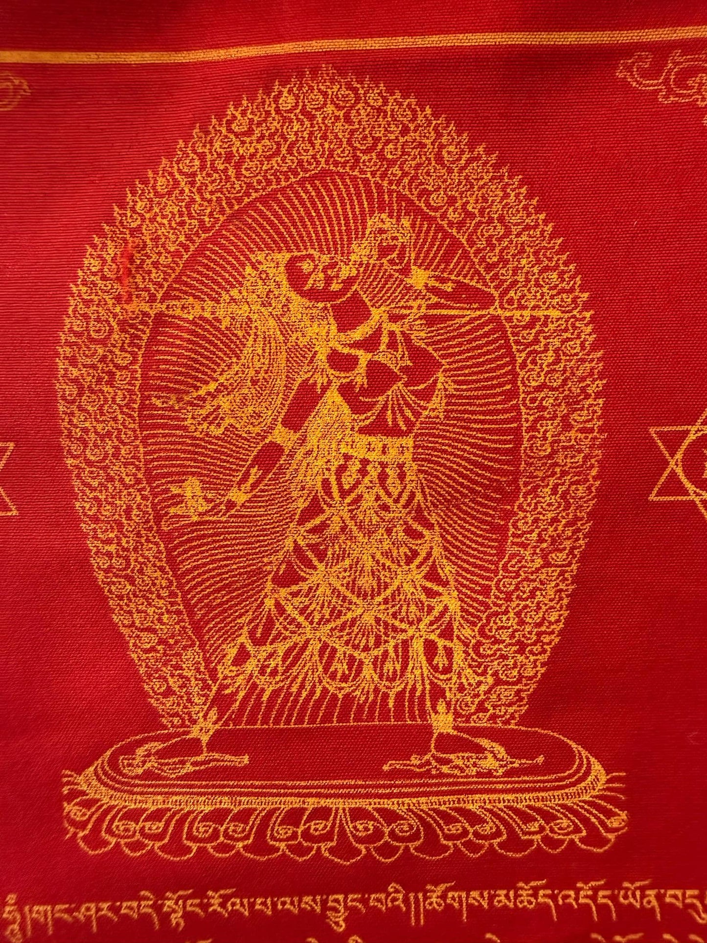 Vajrayogini Prayer Flags | Tibetan Prayer Flags | 6in x 7.5in | 1 set of 10 red flags | Dorjé Naljorma