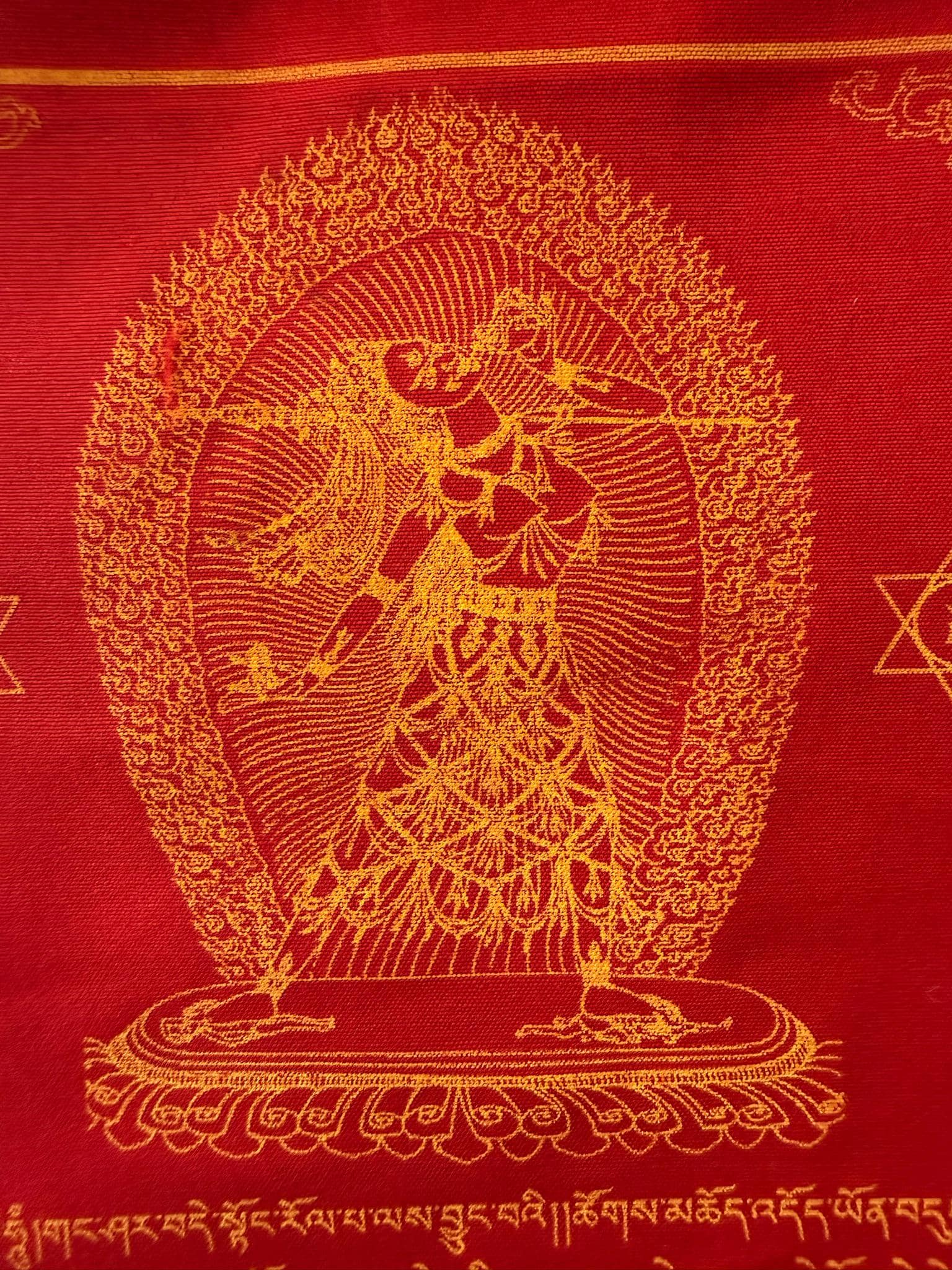 Vajrayogini Prayer Flags | Tibetan Prayer Flags | 6in x 7.5in | 1 set of 10 red flags | Dorjé Naljorma