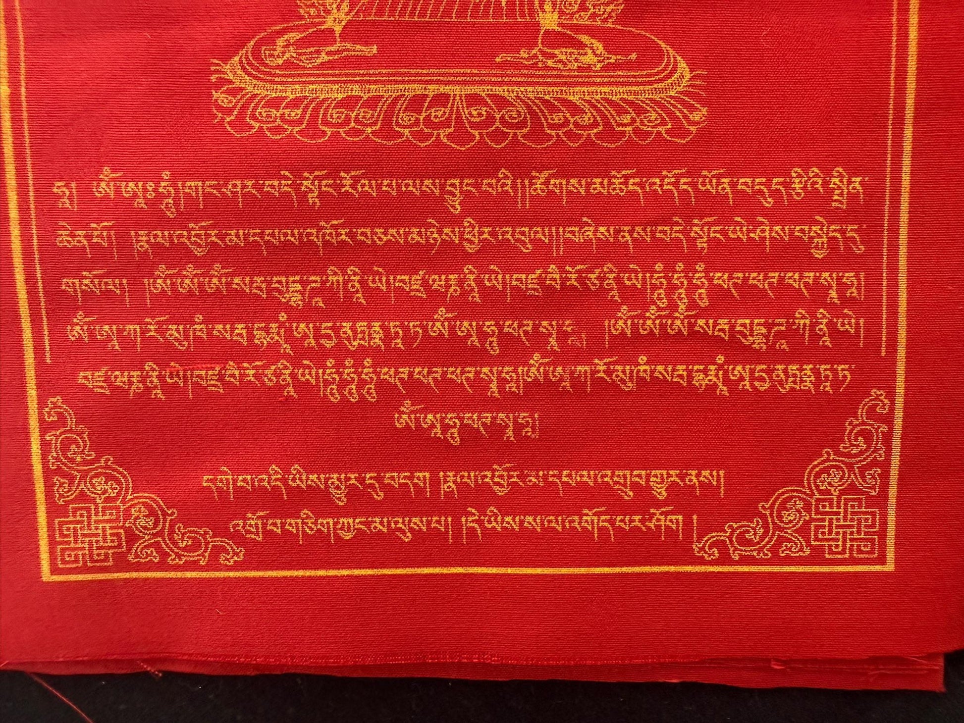 Vajrayogini Prayer Flags | Tibetan Prayer Flags | 6in x 7.5in | 1 set of 10 red flags | Dorjé Naljorma