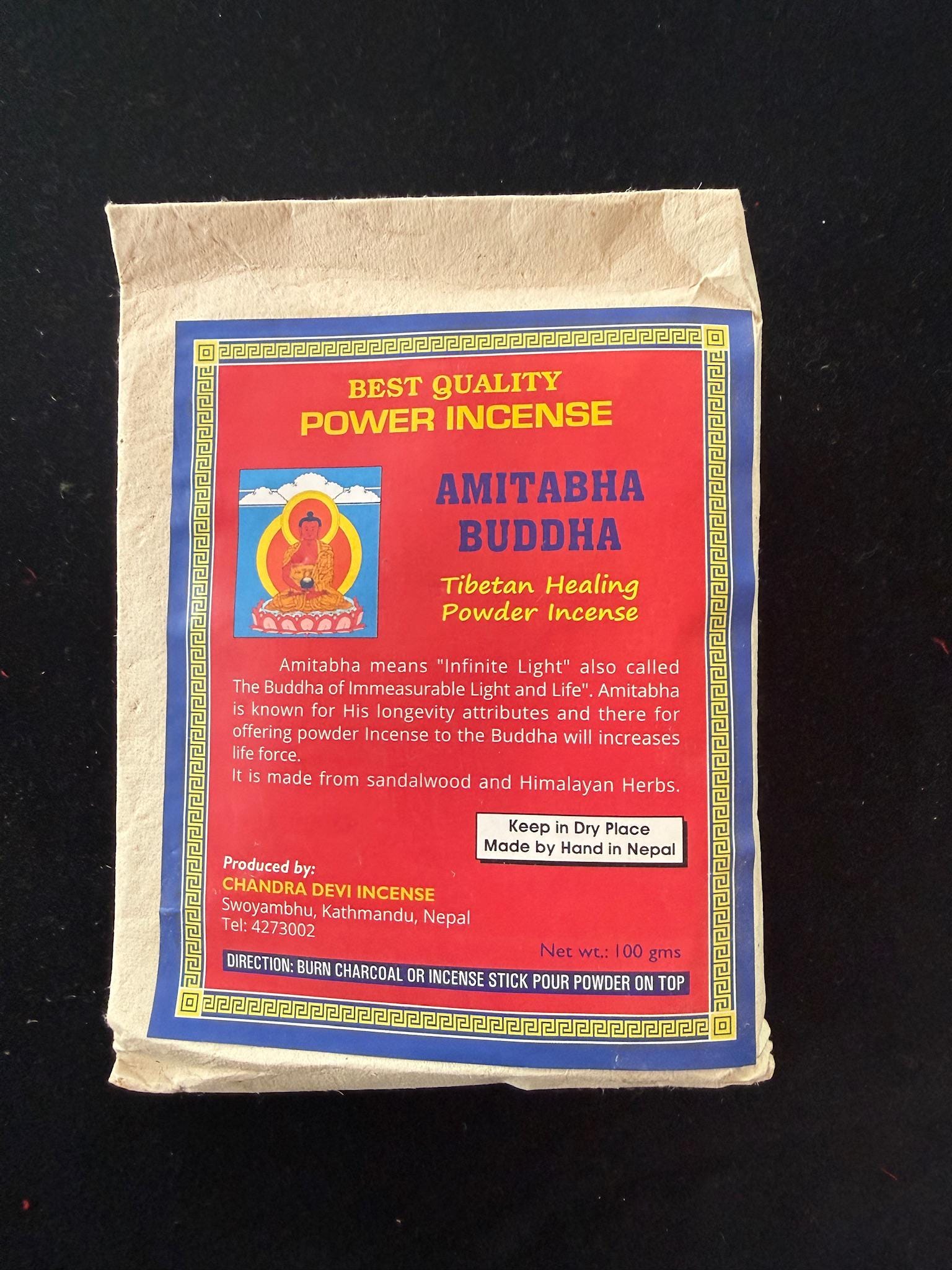 Amitabha Incense Powder| Nepalese Incense Powder | 100 grams | Chandra Devi Incense