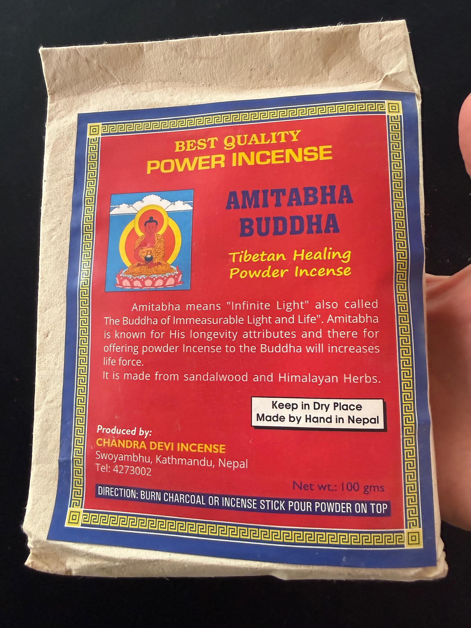 Amitabha Incense Powder| Nepalese Incense Powder | 100 grams | Chandra Devi Incense