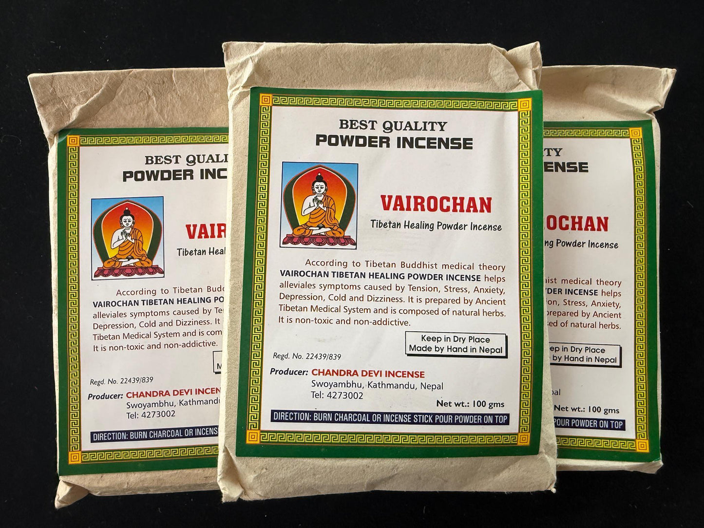 Vairochana Incense Powder| Nepalese Incense Powder | 100 grams | Chandra Devi Incense
