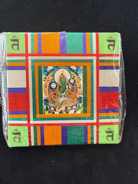 Green Tara Protective Amulet | 4.5 in by 4.5 in | Protection Blessing | Dolma