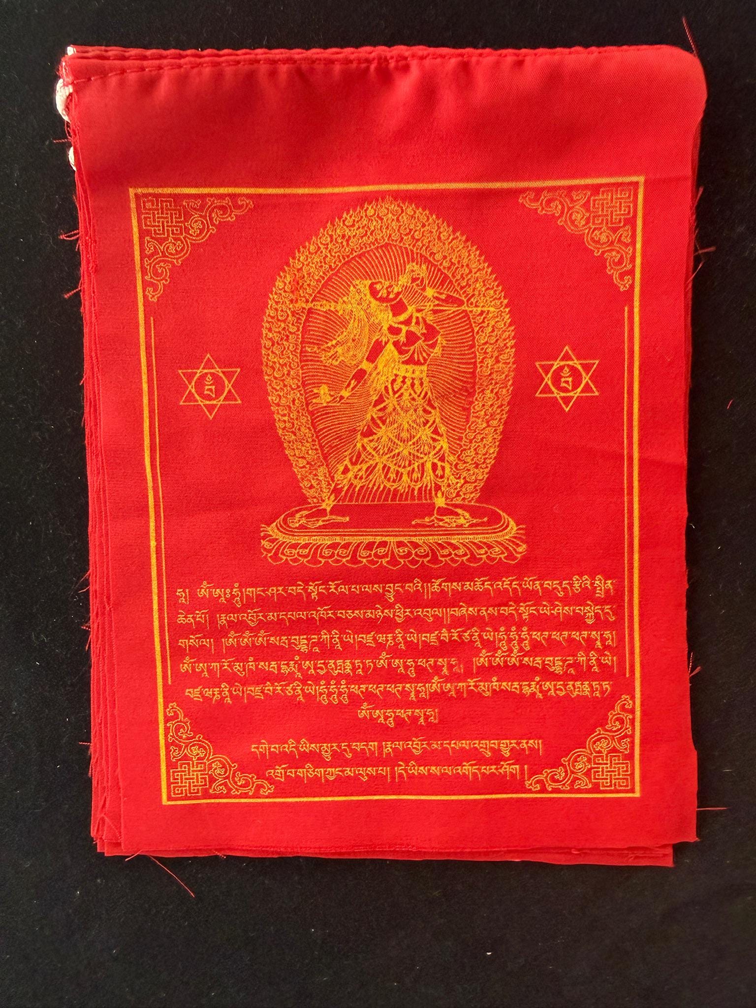 Vajrayogini Prayer Flags | Tibetan Prayer Flags | 6in x 7.5in | 1 set of 10 red flags | Dorjé Naljorma
