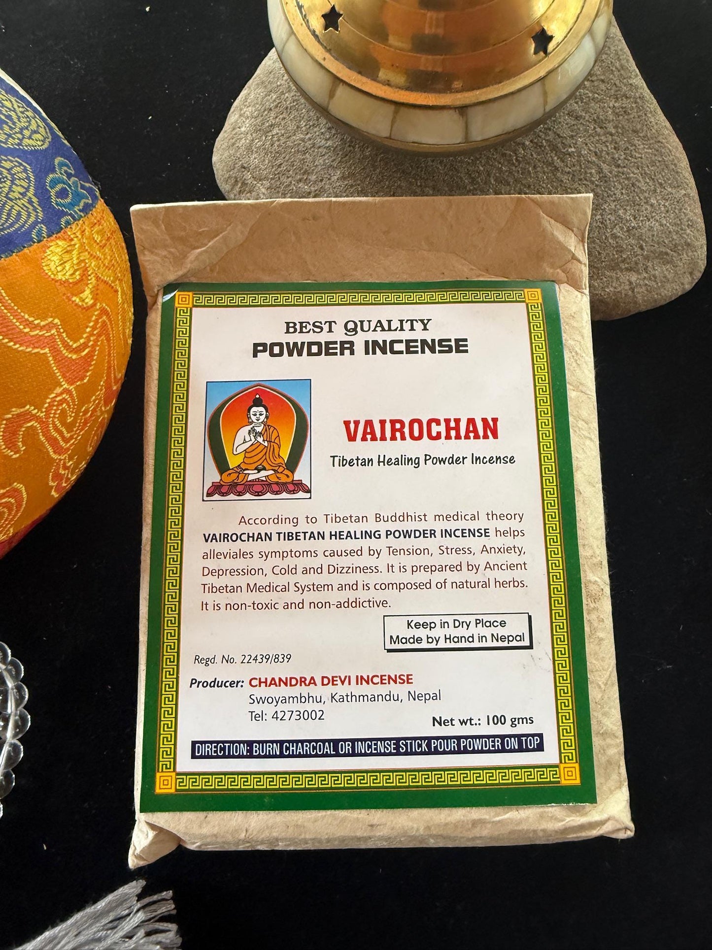 Vairochana Incense Powder| Nepalese Incense Powder | 100 grams | Chandra Devi Incense