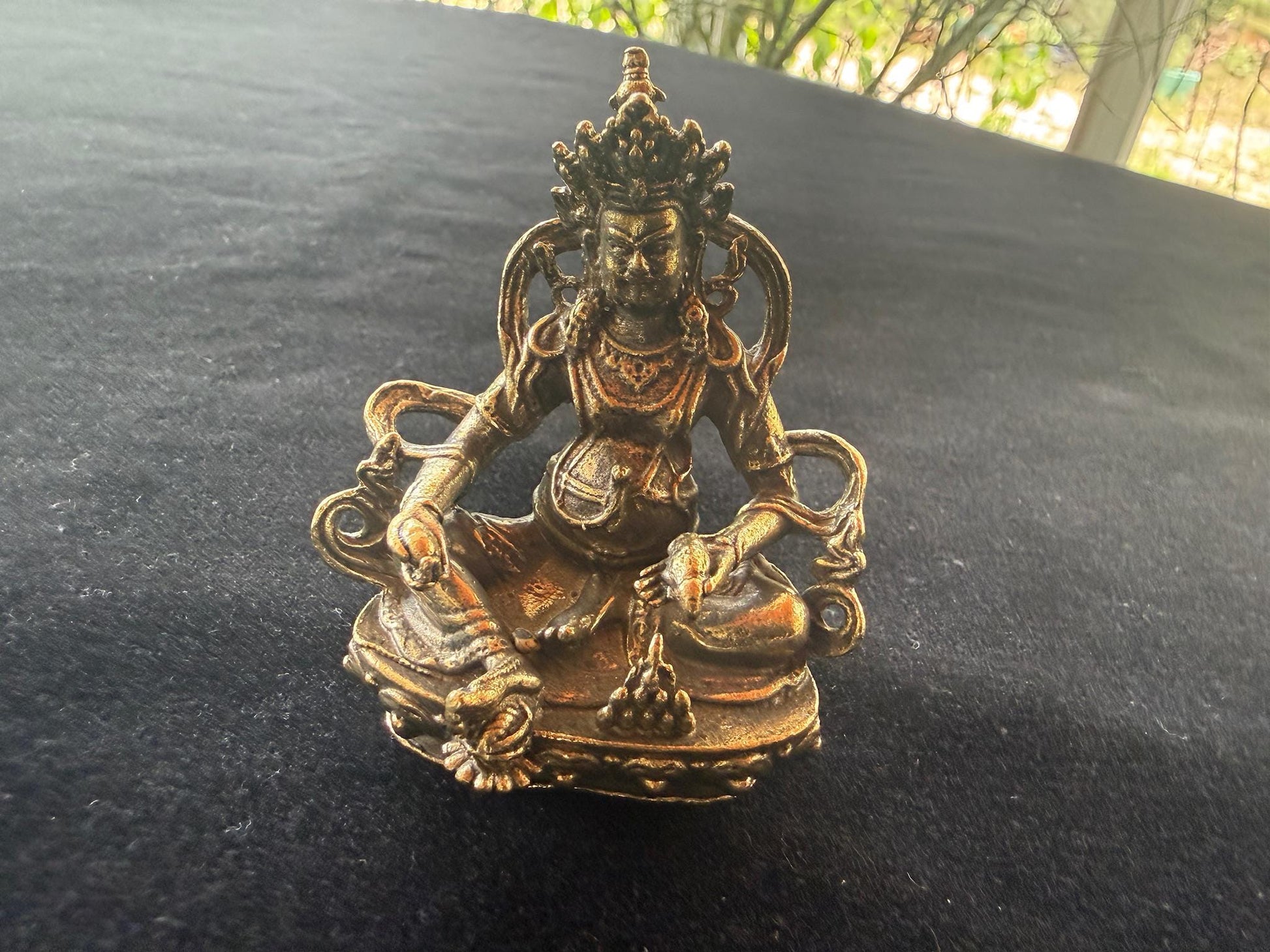 Deluxe Small Dzambhala Statue | Handmade |2.75 inches | Kubera