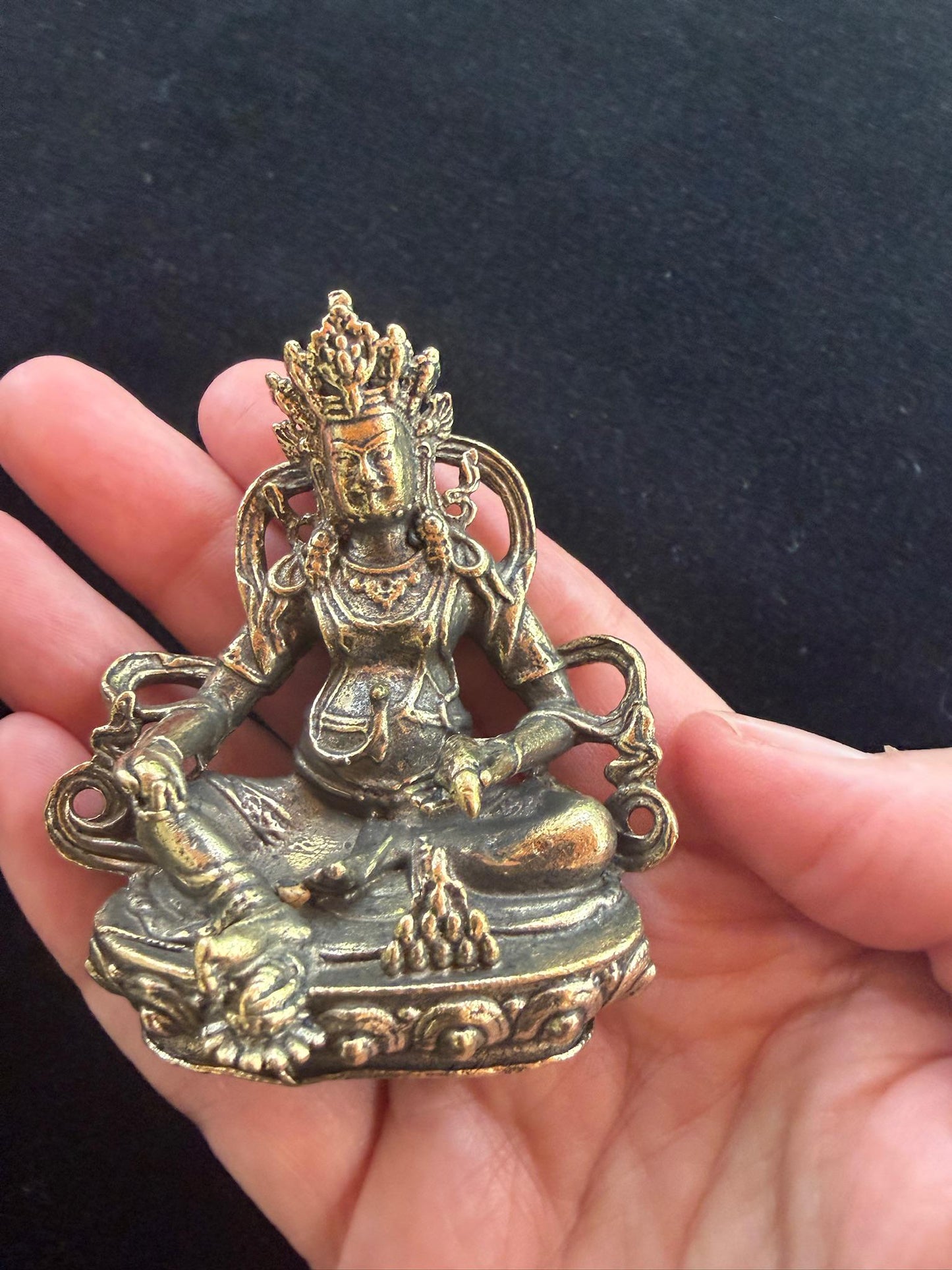 Deluxe Small Dzambhala Statue | Handmade |2.75 inches | Kubera