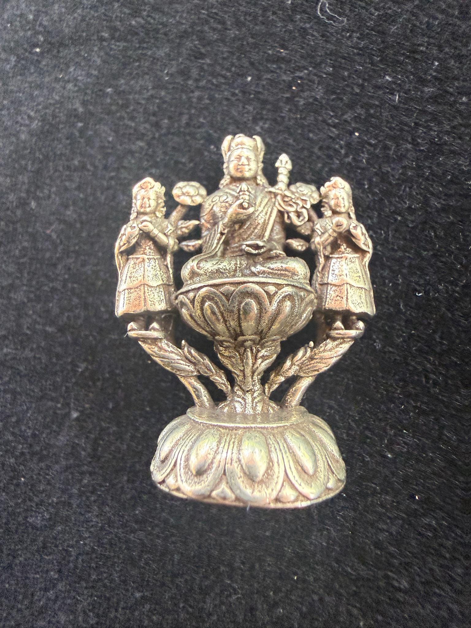 Small Guru Rinpoche, Yeshe Tsogyal, and Mandarava Statue | Tibet | about 1.37 high | Padmasambhava