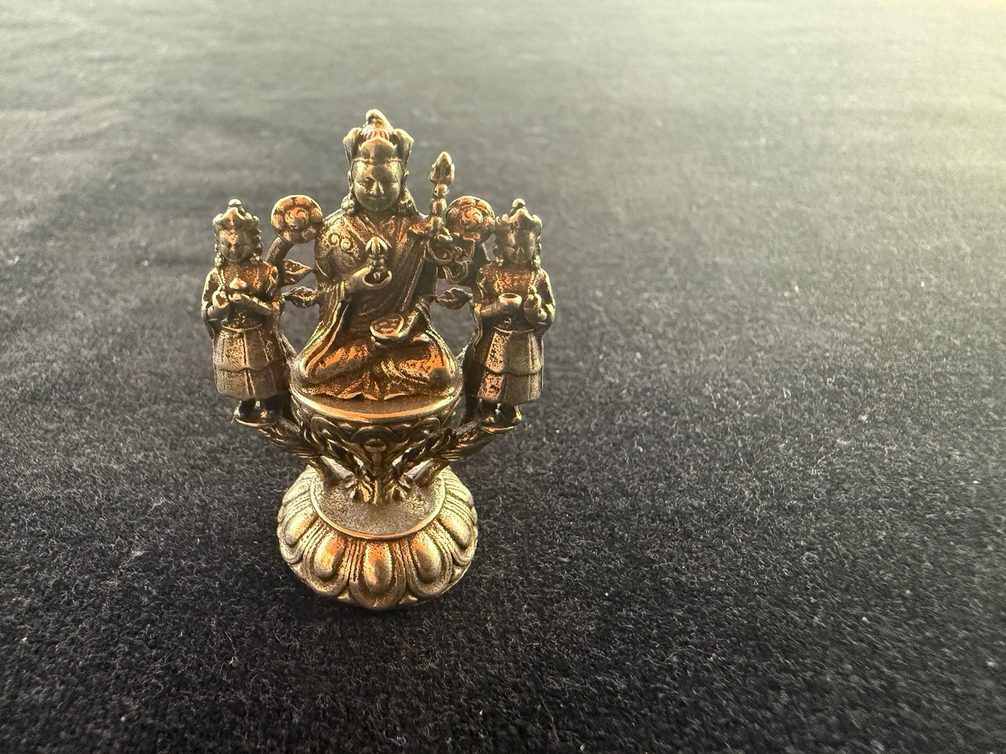Small Guru Rinpoche, Yeshe Tsogyal, and Mandarava Statue | Tibet | about 1.37 high | Padmasambhava
