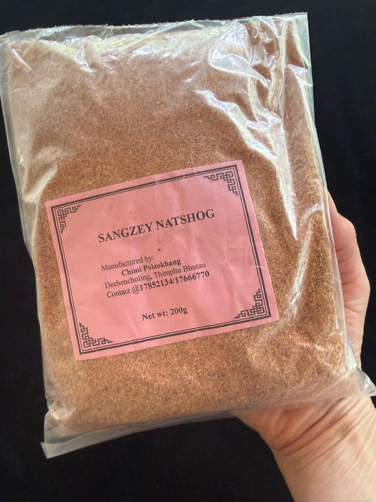 Sangzey Natshog Incense Powder| Bhutanese Himalayan Style Incense | 200 grams | Chimi Incense