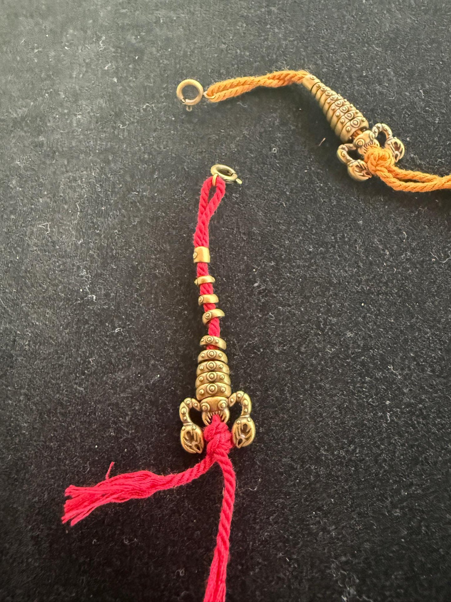 Scorpion Counter Set | Metal and Cotton String | Approx 3.5 inches long