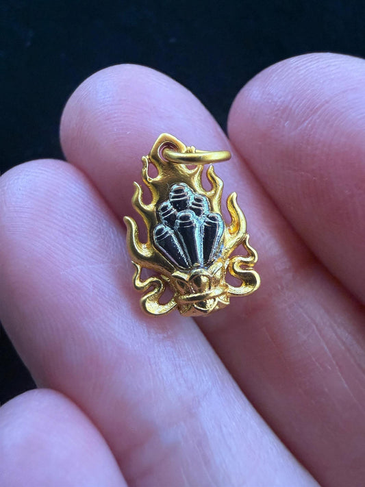 Wish Fulfilling Jewel Charm | Metal | Approx 1/2in | Tibet