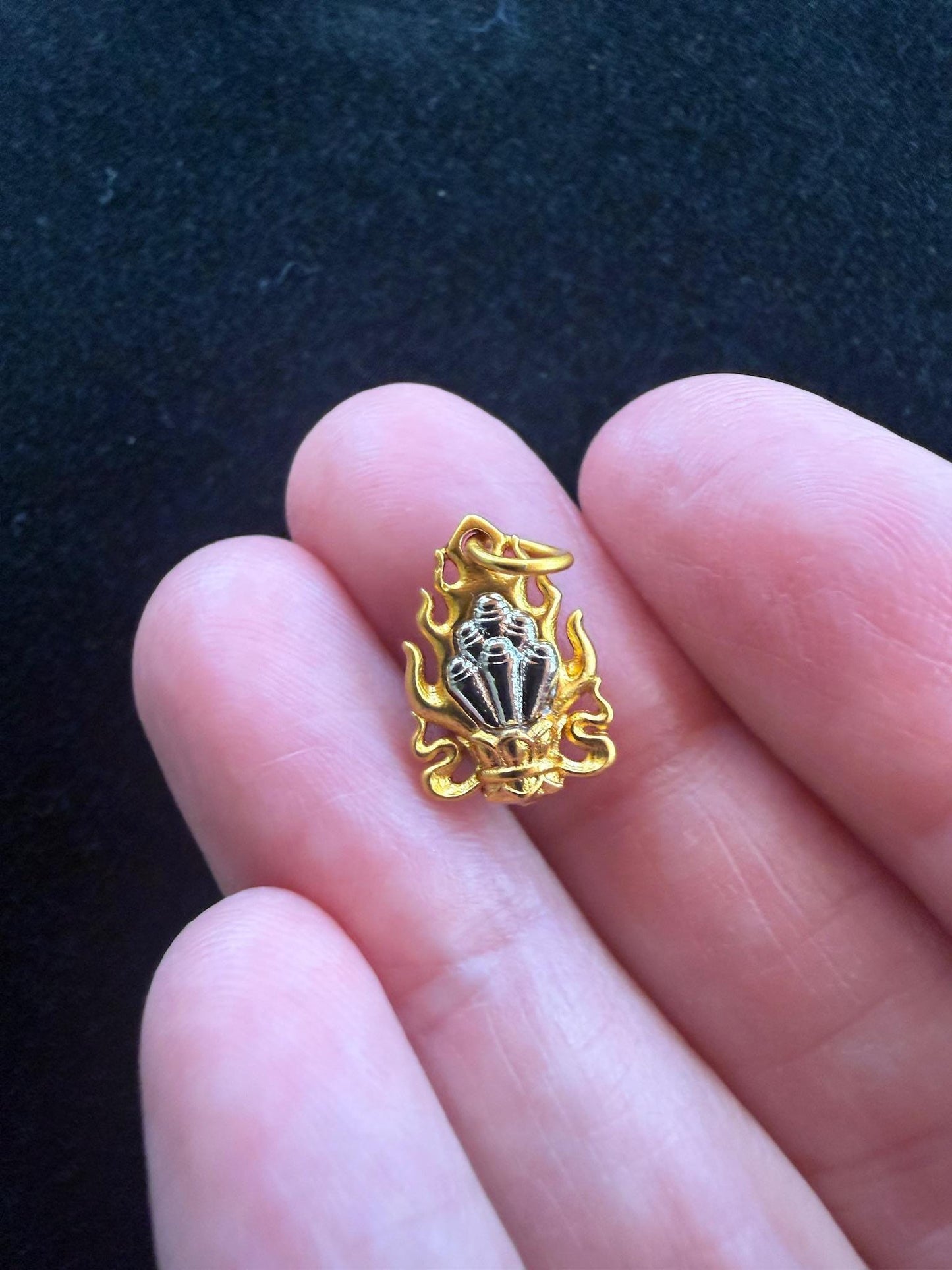 Wish Fulfilling Jewel Charm | Metal | Approx 1/2in | Tibet