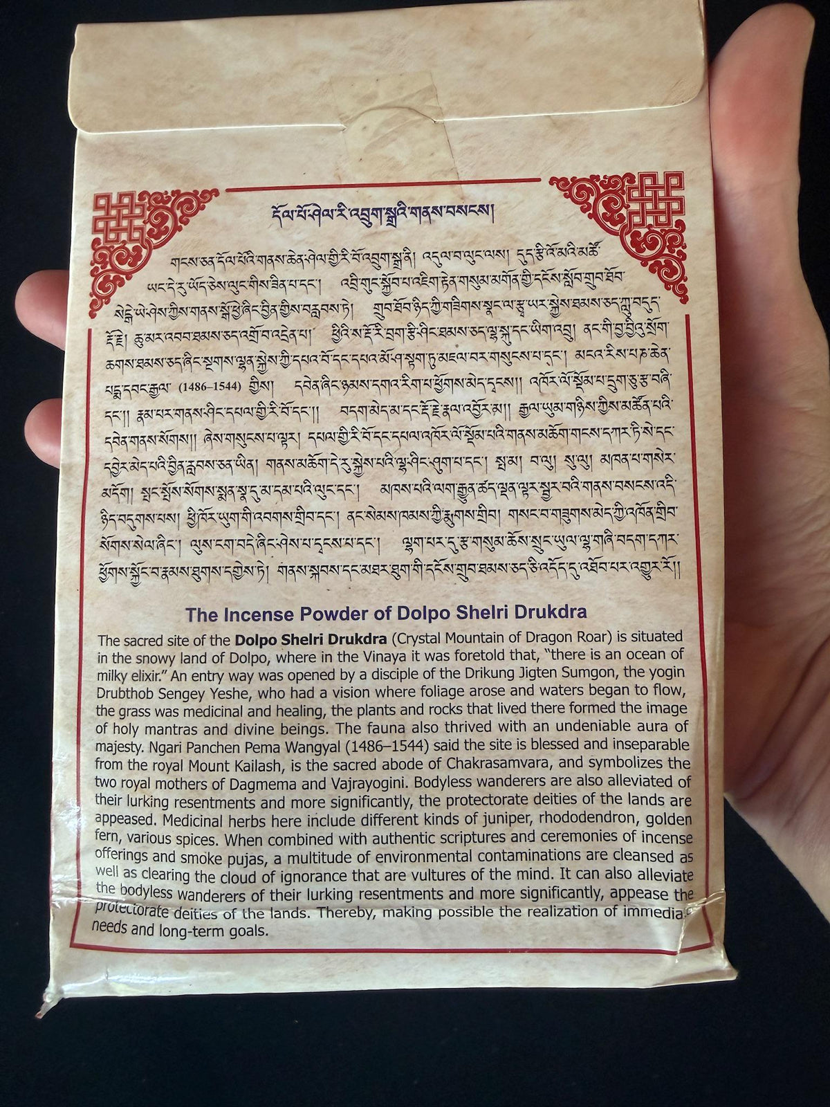 Crystal Mountain of Dragon Roar Incense Powder | Nepal | 125 grams | Dolpo Sheri Drukdra