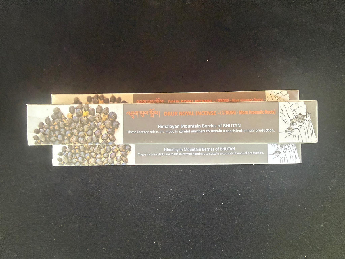 Druk Royal Incense (Strong) | Bhutan | 28 sticks | 8.25 inches | Bhutan Jewel Incense House