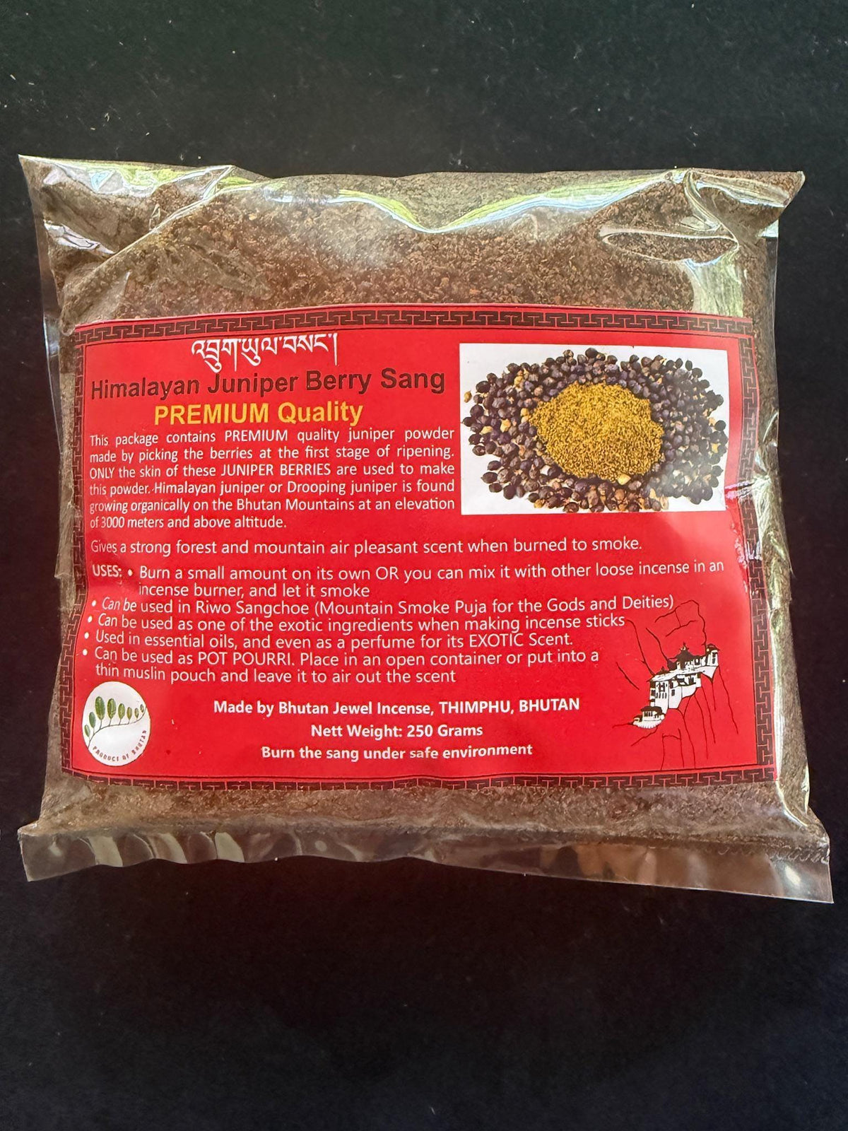 Himalayan Juniper Berry Sang | Bhutan | 250g | Bhutan Jewel Incense House