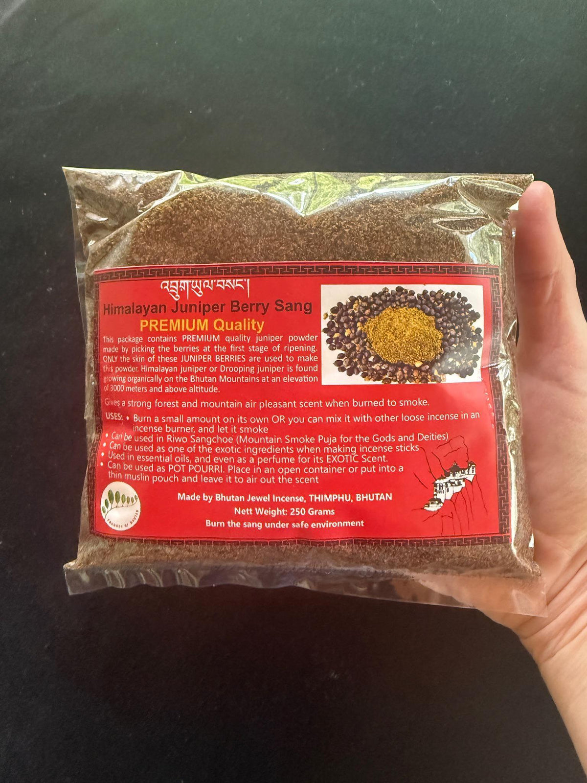 Himalayan Juniper Berry Sang | Bhutan | 250g | Bhutan Jewel Incense House