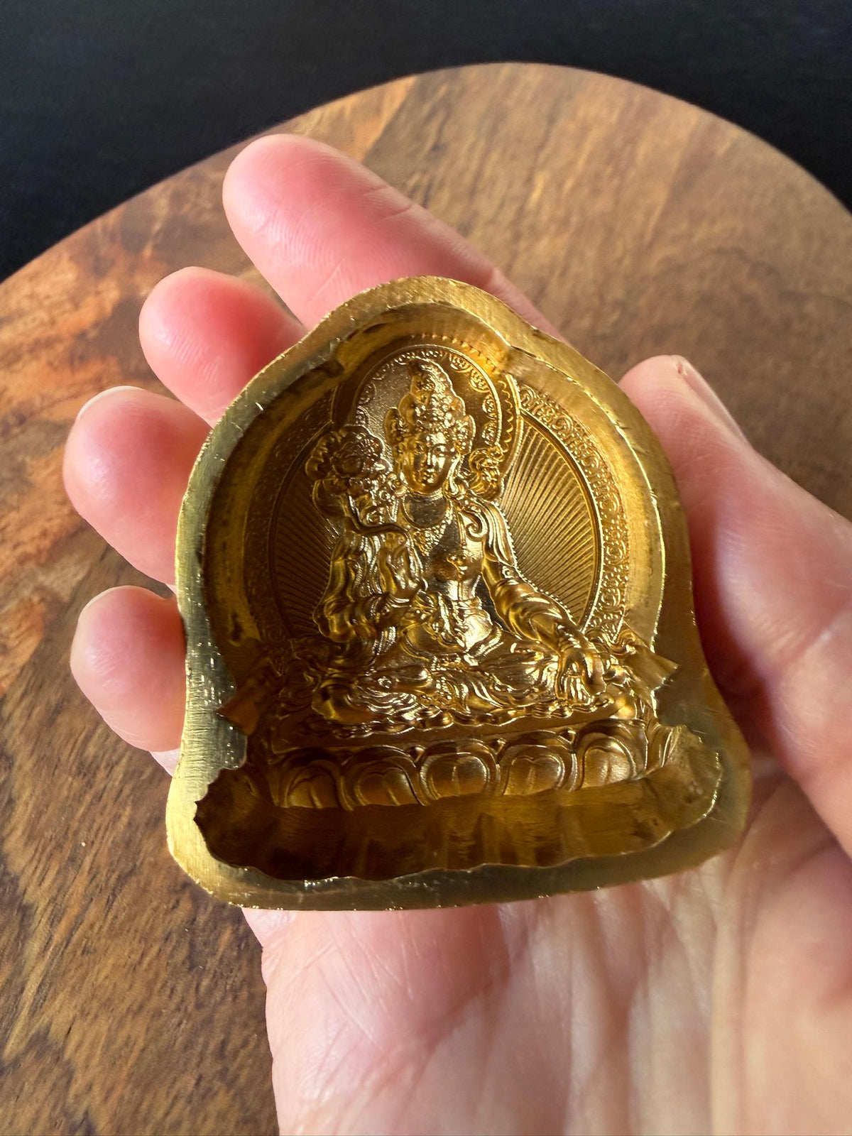 Small White Tara Tsa Tsa Mold | Metal Alloy | Approx 2 Inches High