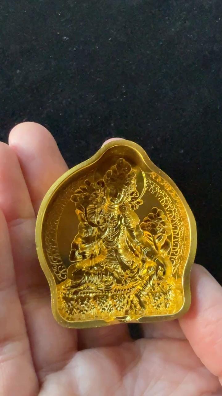 Small Green Tara Tsa Tsa Mold | Metal Alloy | Approx 2 Inches High
