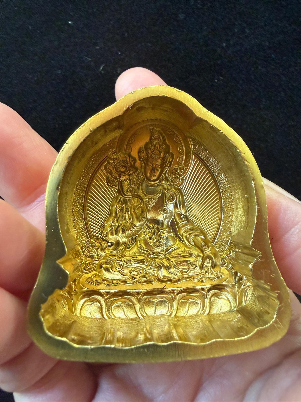Small White Tara Tsa Tsa Mold | Metal Alloy | Approx 2 Inches High
