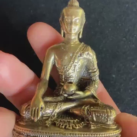 Deluxe Small Buddha Shakyamuni Statue Style 2 | Brass | Approx 2.5 inches