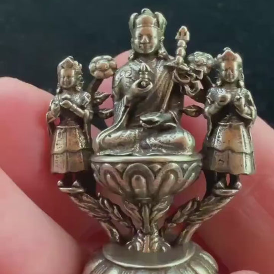 Small Guru Rinpoche, Yeshe Tsogyal, and Mandarava Statue | Tibet | about 1.37 high | Padmasambhava