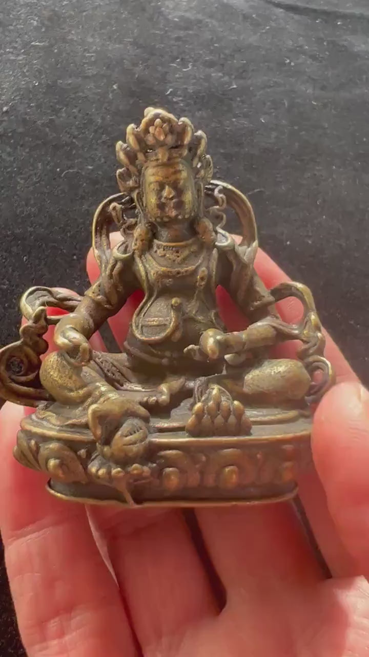Deluxe Small Dzambhala Statue | Handmade |2.75 inches | Kubera