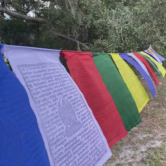 Mixed Deity Prayer Flags | Tibetan Prayer Flags | 9in x 12in | 1 set of 25 flags | Good Quality