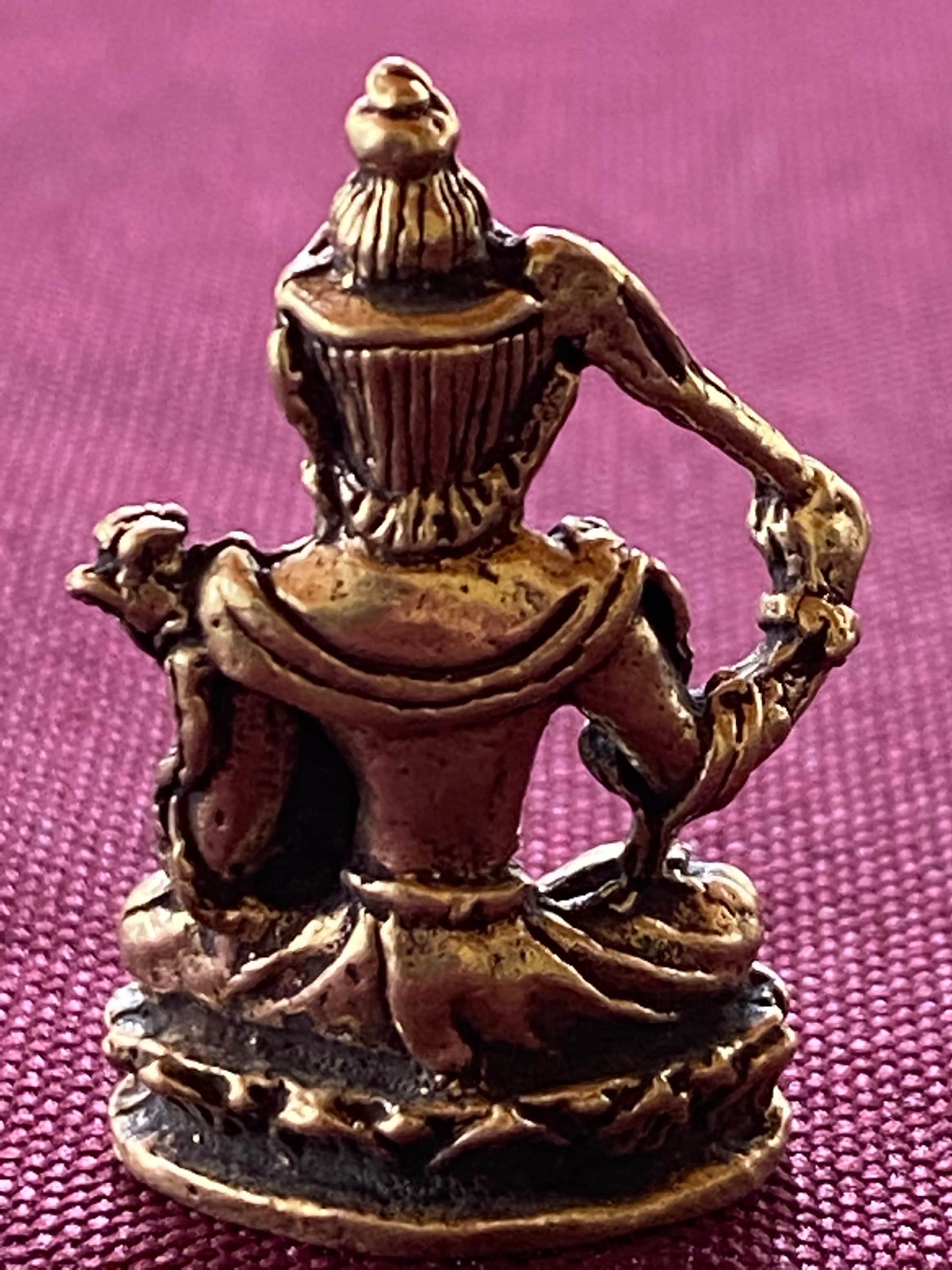 Tiny Brass Manjushri Statue | Handmade | 1.18 inches by .79 inches | Manjushree - The Incense Stick