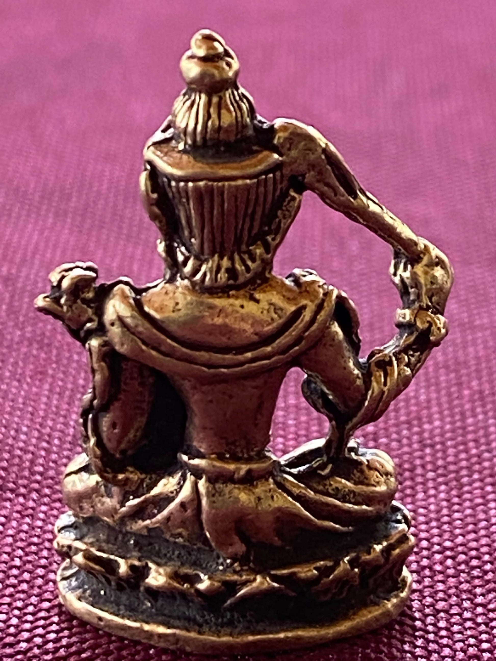 Tiny Brass Manjushri Statue | Handmade | 1.18 inches by .79 inches | Manjushree - The Incense Stick