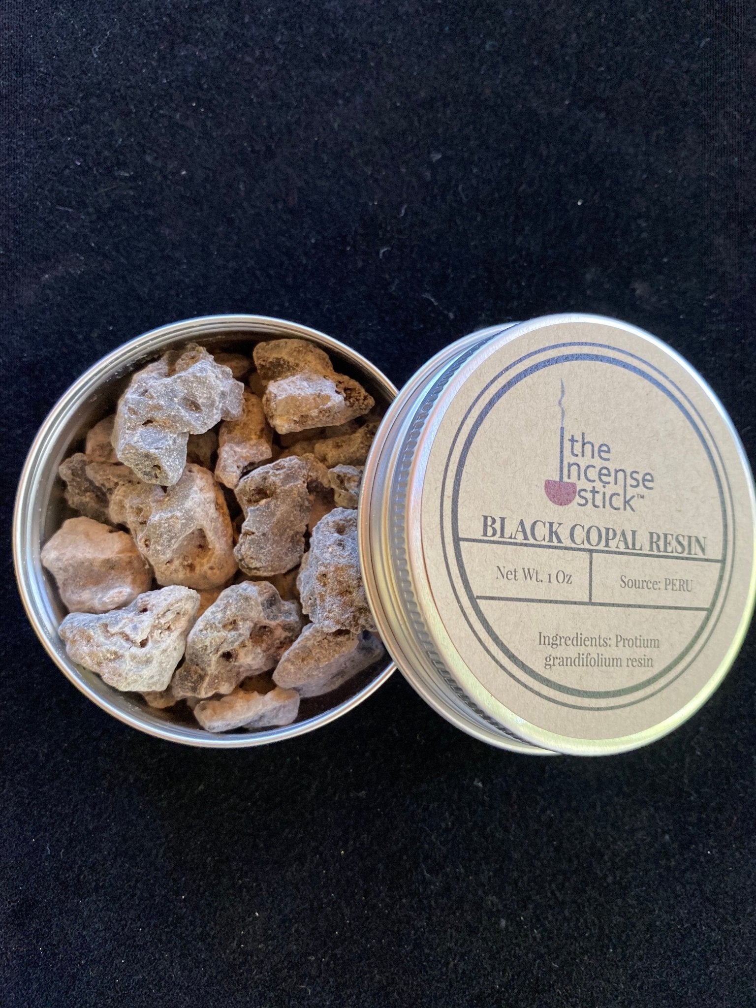 Black Copal Resin | 1 ounce | Natural Tree Resin | 100% Natural Protium grandifolium resin | Peruvian Copal | Incense - The Incense Stick